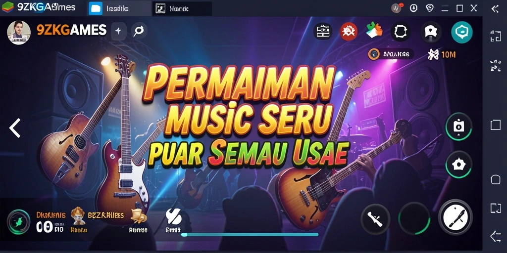Tampilan gameplay <strong>9ZKGAMES</strong> yang menampilkan keseruan bermain musik.