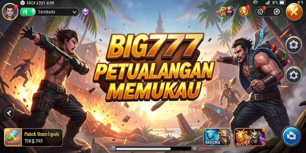 Tampilan mendebarkan dari gameplay aksi BIG777.