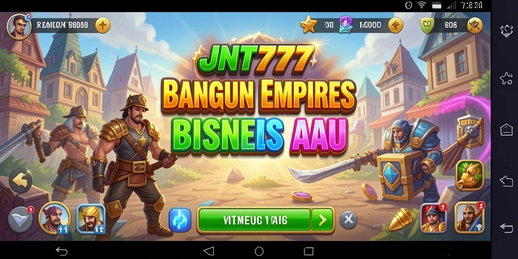 Screenshot utama JNT777 menampilkan aspek gameplay Tycoon yang mendetail.