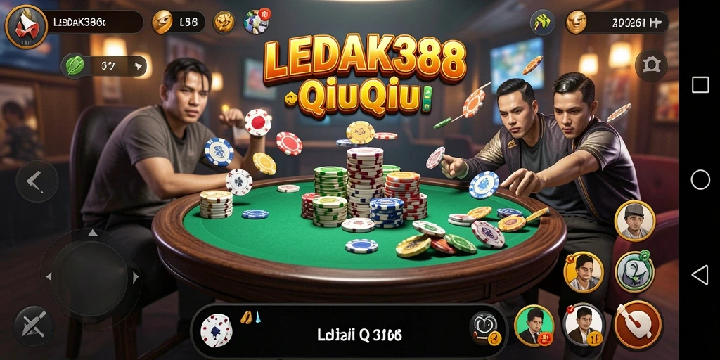 Tampak gameplay seru dari LEDAK388 dengan pemain berinteraksi.