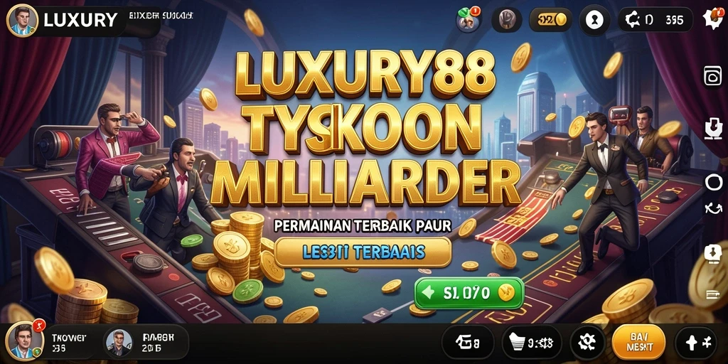 Screenshot LUXURY88 menampilkan aktivitas manajerial dalam game Tycoon.