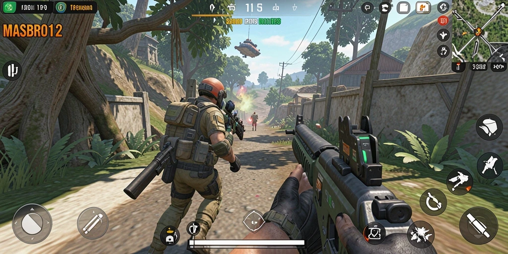 Tampilan menarik dari gameplay MASBRO12 dengan aksi seru TPS.