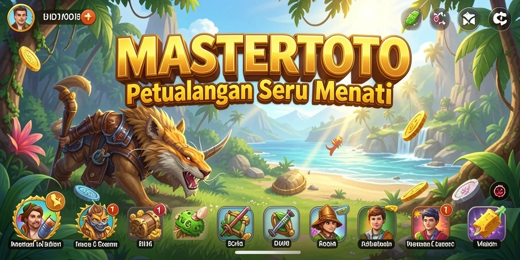 Tampilan gameplay seru MASTERTOTO dengan suasana petualangan yang menegangkan.