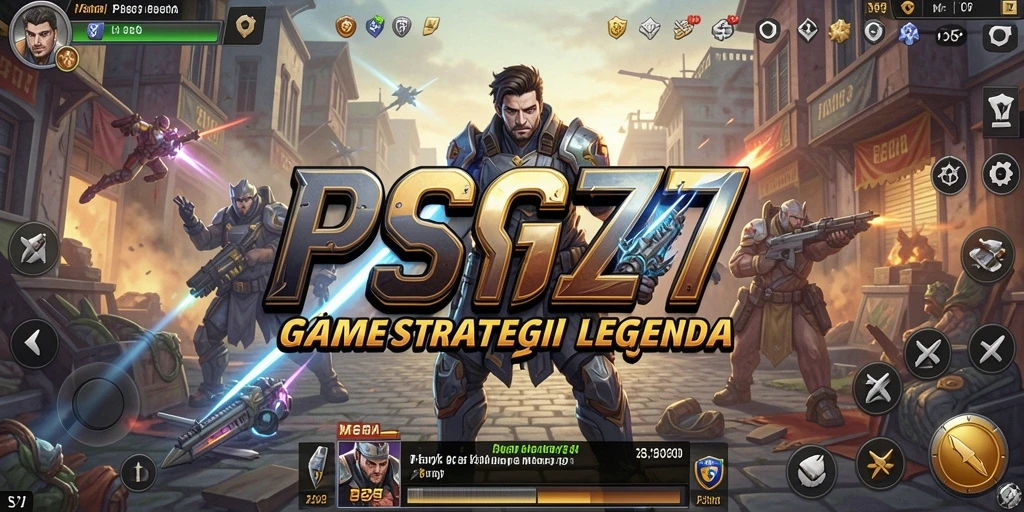 Screenshot menampilkan pertarungan intens dalam game SLG PSG77.
