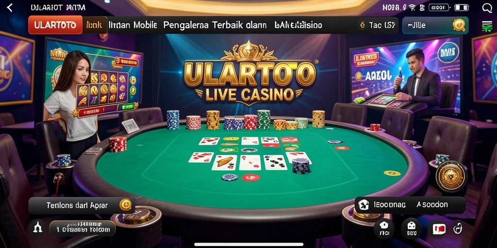 Tampilan gameplay ULARTOTO dengan dealer langsung yang interaktif.