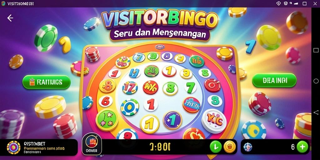 Screenshot gameplay Bingo yang menarik dan seru dari VISITORBET.