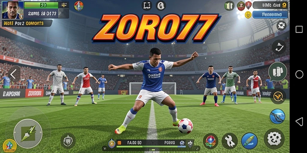 Tampilan gameplay menarik dalam ZORO77 dengan aksi olahraga seru.